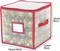 Plastic Christmas Ornament Storage Box with Zippered Closure - Store up to 64 of the 3-inch Standard Christmas Ornaments, Xmas Ornaments Storage with Dividers & Two Handles